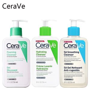 Crèmes 236 ml Cerave acide gel nettoyant pour le visage Non moussant contrôle de l'huile hydratant Anti-âge acné nettoyant pour le visage corps Gel de traitement Correct