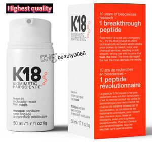 Cremas K18 Leavein K18 Reparación molecular K18 Bleach Leavein Repair la máscara para el cabello para dañar el cuidado del cabello K18 50 ml