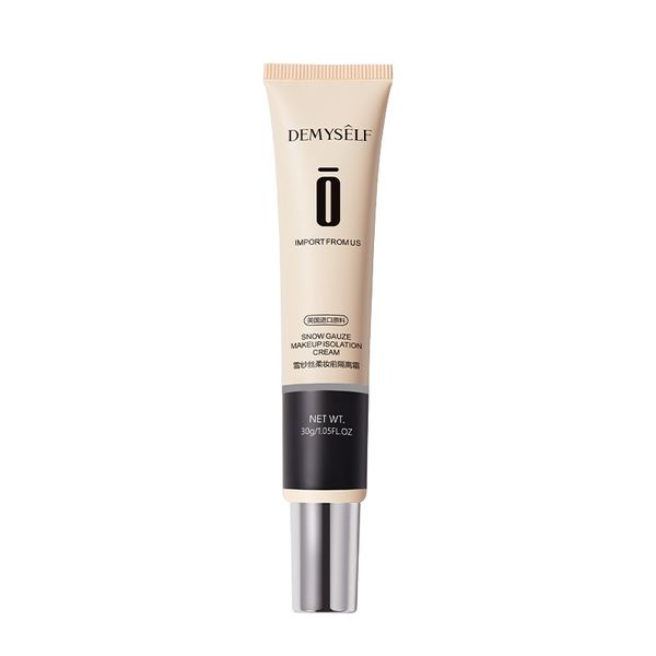 Cremas Loción Hilo de nieve Seda Maquillaje suave Leche frontal Crema de aislamiento 30g Corrector Tubo de oro pequeño base líquida Crema BB