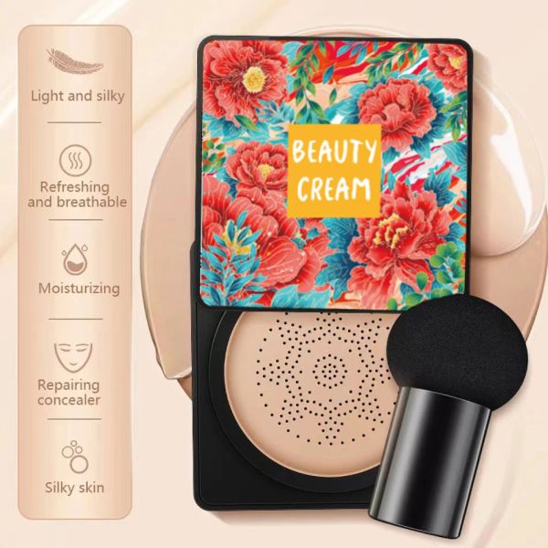 Crème Champignelle coussin d'air de tête CC Cream Foundation BB Crème Face Correcteur Antiblue Light Hold Makeup Matte Isolement hydratant