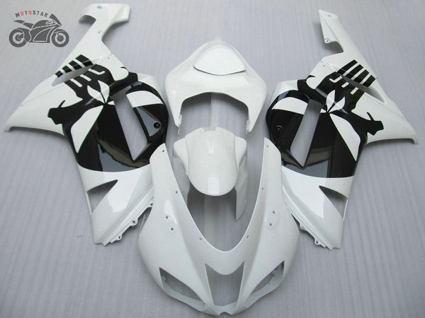 Créez vos propres kits de carénage chinois pour Kawasaki Ninja 2007 2008 ZX6R 07 08 ZX 6R ZX636 ensemble de carénages ABS moto blanc noir