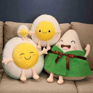 Creatief 143545cm Nese klassieke feestelijke snacks Simulatie Dumplings Eieren Duck Eggs Plush Toys Super Soft Food Doll Cute Gift J220729