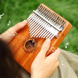 Creatieve 17 sleutels Kalimba Duim Piano Hoogwaardige hout Mahonie Body Muziekinstrument Tune Hamer voor Beginner Vinger Piano1