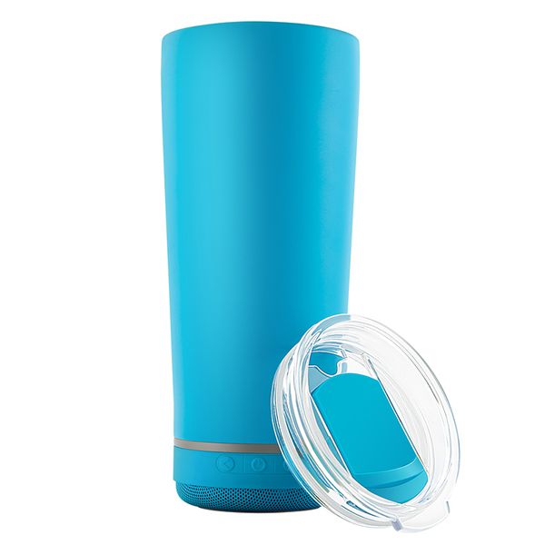 11 couleurs Tumbler Creative 18 oz bouteille d'eau portable extérieure haut-parleur étanche double paroi en acier inoxydable gobelets à vin tasse de musique