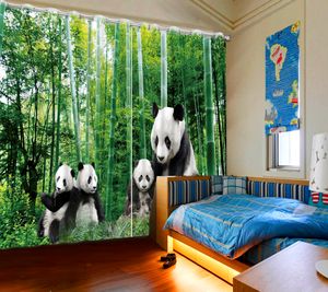 Rideau 3D créatif, magnifique peinture de panda au trésor National, rideaux de décoration pour salon et chambre à coucher