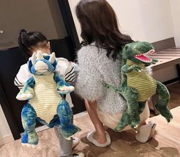 Creatief 3D Dinosaur Baby Backpack Cute Animal Cartoon Plush Toy Travel Backpack Children039S Tyrannosaurus Backpack Girls Chri6322970