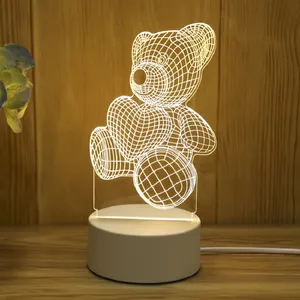 Creatieve 3D LED-nachtverlichting gadget Nieuwigheid Illusie Lampen Tafellamp voor thuis Decoratief licht Creatieve lamp kan uw logo doen Pas uw eigen geschenk aan neem contact met mij op