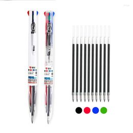 Creative 4 In 1 Multicolor Pen 0,5 mm Zwart Blue Red Green Gel Inkt Vullingen Student Markering Writing Tools Koreaans briefpapier