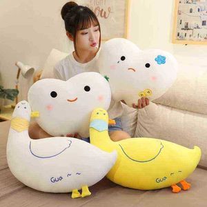 Creativo 4050Cm Love Your Teeth Juguete de peluche Hermoso Pato Desintegración del diente Reloj Cojín Relleno Cojín suave para niños Bebé Regalos habituales J220729