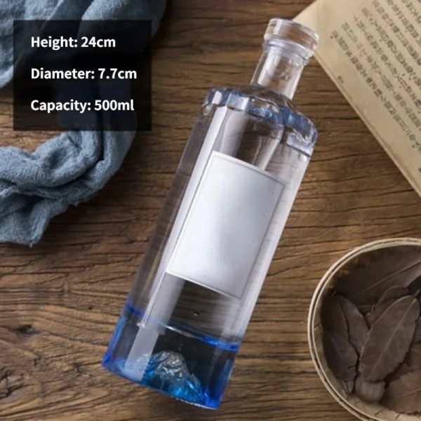 Creative 500ml Bottom Mountain Design Seal Fruit Bottle Whisky Vodka Sake Decanter Decanter Bar Hip Flask