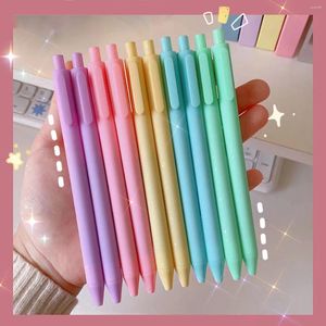 Lote de 6 unidades de bolígrafos de Gel retráctiles creativos, bolígrafo macarrón Extra fino de 0,5mm, papelería Kawaii para niños, suministros escolares y de oficina