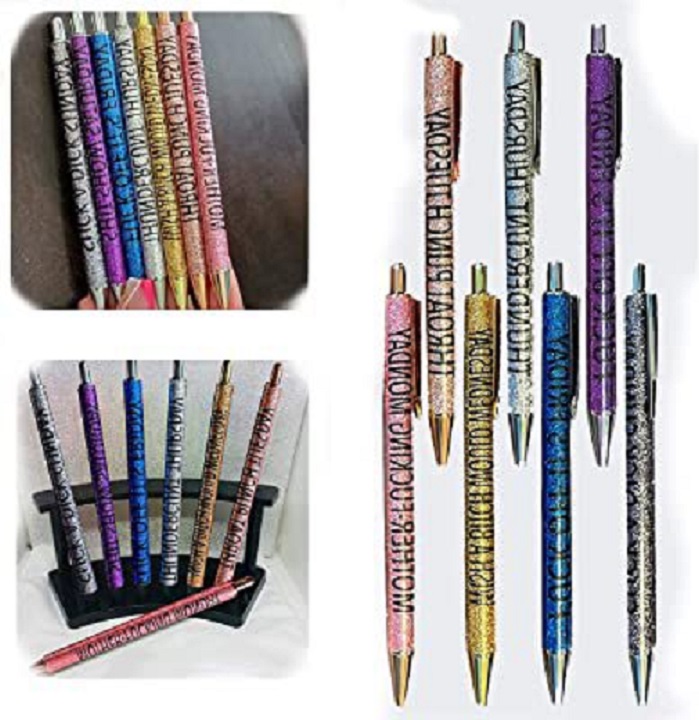 Creative 7pcs Pens engraçado L Ballgon caneta Criativa Pilot Stylus Touch Pen para escrever Papelary Office School Student Gift
