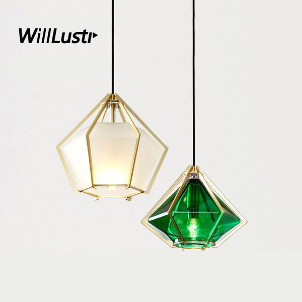 Créatif en acrylique Diamond Pendant lampe Suspension Light Hotel Hotel Cafe Bar Bedroom Living Iron Plafond suspendu Chandelier