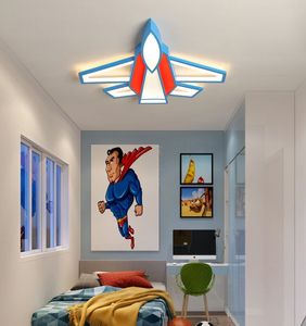 Creatieve vliegtuigen kroonluchters plafond voor kinderkamer baby slaapkamer moderne kroonluchter woondecoratie led kroonluchter verlichting