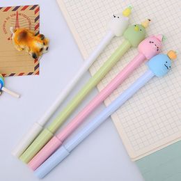 Creative Animal Fruit Gel Pen 0.5mm Zwart Kantoorbehoeften Schoolbenodigdheden Office Gebruik Kindergeschenken 0304