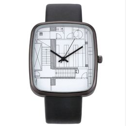 Arte creativo Dial simple CWP Quartz Womens Watch Wish Fashion Rectangular Relojes de 36 mm de diámetro Graciosos relojes de pulsera 281Y