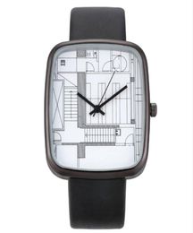 Creative Art Simple Dial CWP Quartz Womens Watch Wish Wish Fashion Rectangular Watches 36 mm Diamètre Graceful Wrists7621900
