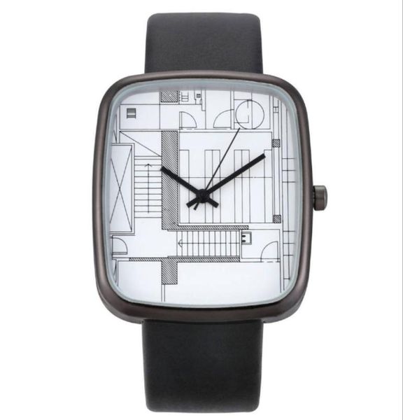 Art créatif simple cadran CWP Quartz Womens Watch Wish Wish Fashion Rectangular Watches 36 mm de diamètre gracieux Monitorons de bracelet4372828