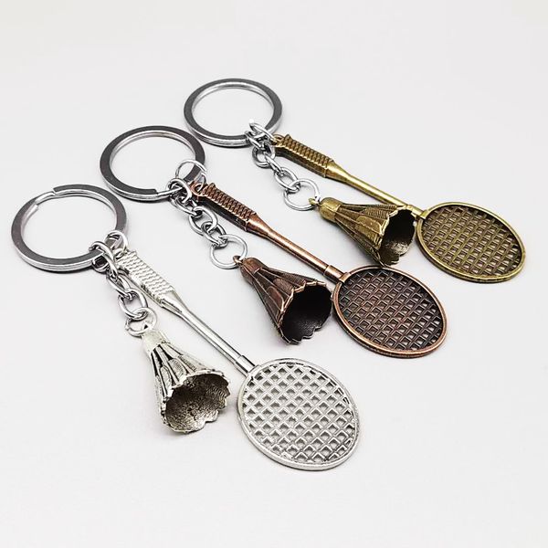 Porte-clés de Badminton créatif en alliage, raquette de Badminton, pendentif de sac d'école, cadeau de sport, accessoires bijoux pour étudiants