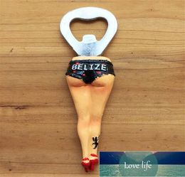 Creative Belize Travel Souvenirs Refrigerador Magnético Pegatinas Magnéticas Sexy Beauty Bottle Opener El Bar Accesorios para el hogar Facto8760395