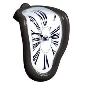 Bloc créatif ing horloge numérique rétro distorsion horloge irrégulière flexion horloge murale 3214026