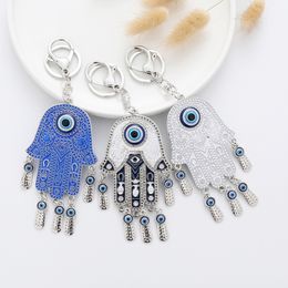 Creative Blue Evil Eye Porte-clés Pendentif Bijoux De Mode Alliage Devil's Eye Bay Porte-clés Accessoires Cadeau En Vrac