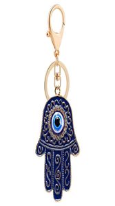 Creative Blue Eyes Keychain Purse Charms Crystal Rhinestone Key Chain Ring Fashion Holder Car Keyrings7903854
