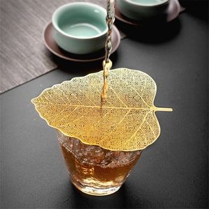 Créatif Bodhi feuilles forme passoires à thé en acier inoxydable Kung Fu thé maille infuseurs filtre verres accessoires de cuisine