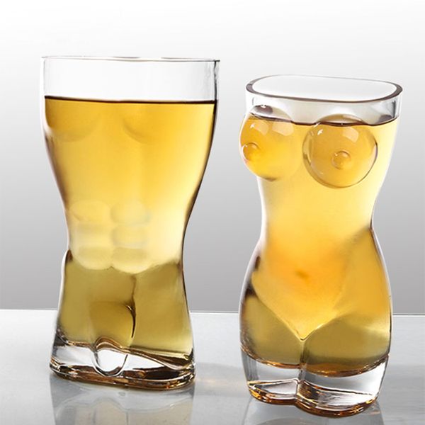 Copa de cristal con forma de cuerpo creativa, copas de whisky, vaso de chupito de vino, copa de cerveza con forma de cuerpo para hombre y mujer Sexy para Vodka, whisky y cerveza