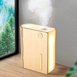 Créatif livre forme lampe humidificateur USB charge veilleuse livre lampe atmosphère atomiseur brumisateur humidificateurs pour chambre