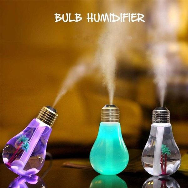 Bouteille créative ampoule USB LED humidificateur de voiture aromathérapie brumisateur bureau à domicile mini diffuseur d'arôme purificateur d'air changement automatique de couleur DHL