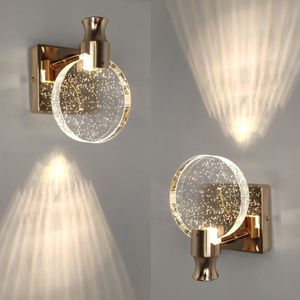 Creatieve Bubble Crystal Wandlampen Minimalistische Woonkamer Slaapkamer Nachtkastje Wandkandelaar Badkamer Spiegel Voorwand Lichtpunt 247K