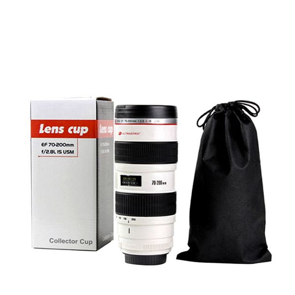 Taza de café de lente de cámara creativa 560 ml de acero inoxidable Aislamiento térmico Tumblers 8.3*16.6cm tazas de café