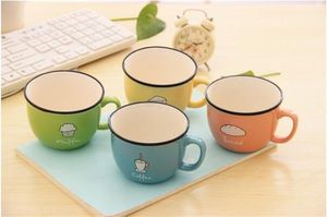 Creative bonbons couleur tasse en céramique café lait petit déjeuner tasse mignon porcelaine thé tasses 250 ml nouveauté cadeaux préférés