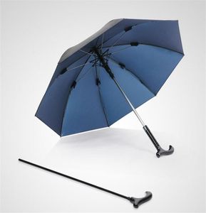 Parapluie de la canne créative à manche longue hommes mâles non glissade de marche de marche du vent du vent de pluie 2107218320976