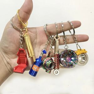 Creative Car Speed ​​versnellingsbak tandwiel Keychain Handmatige transmissiehendel Metalen sleutelhangerslagen Bicycle Refitting Pendant Key Holder