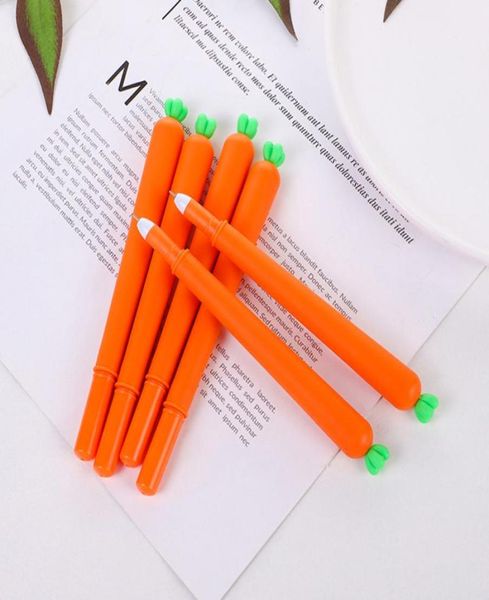 Stylo à bille créatif en forme de carotte, 05mm, Orange, en forme de légume, papeterie pour étudiant, cadeau de noël 2412223