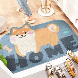 Creative cartoon anlimals motif irrégulier paillasson tapis entrée de la maison tapis antidérapant tapis de sol tapis de porte tapis de cuisine 211109