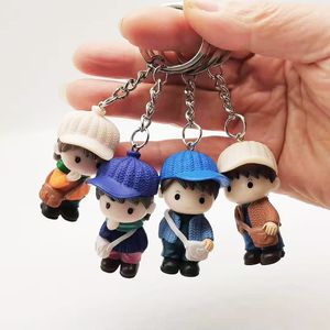 Creative Cartoon Backpack Kid PVC Keychain hanger cadeau Student Cap Boy Keychains Sieraden Accessoire in bulk