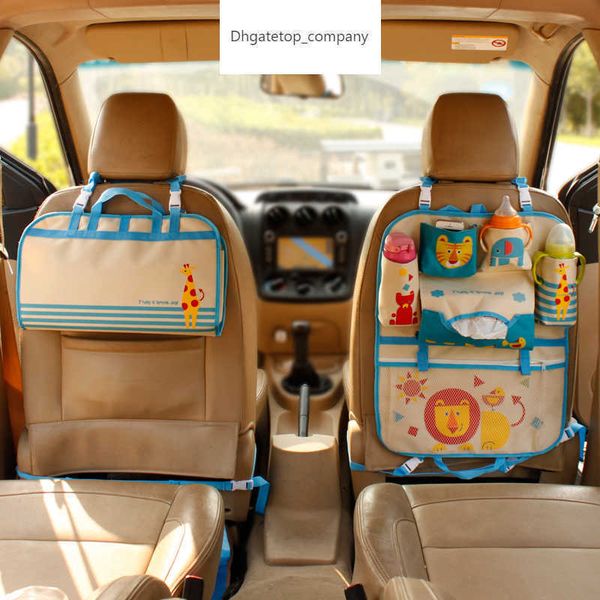 Organizador de asiento de automóvil de dibujos animados creativos Bolsa de almacenamiento colgante Juguetes para niños Toyes de viaje Cubierta de automóviles Interiores Automóviles Accesorios