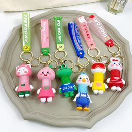 Crésité de dessin animé Stretch Neck Summer Rabbit Keychain mignon DÉCOMPRESSION CLAIS PENDANT