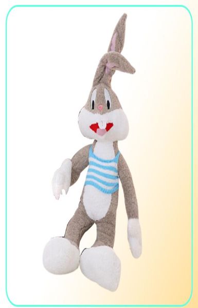 Dessin animé créatif article de vente jouets en peluche Bugs Bunny peluche Animal Kawaii poupée pour enfants oreiller doux jouet drôle cadeau de noël T4105160