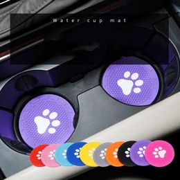 Creative Cat Claw Car Coaster Diamond-ingelegde niet-Slip geïsoleerde auto Water Coaster