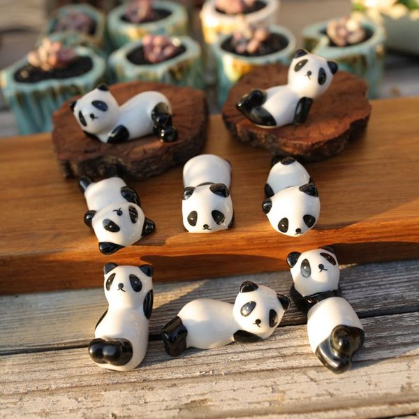 Soporte creativo de cerámica para palillos, decoración de mesa, soporte de dibujos animados con forma de Panda, soporte para vajilla de cocina a la moda