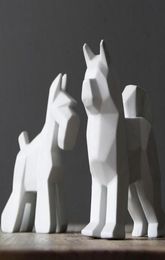 Créative Céramique Dog Home décor artisanat décoration de salle céramique kawaii ornement porcelaine animaux figurines décorations de chien statue 4410493