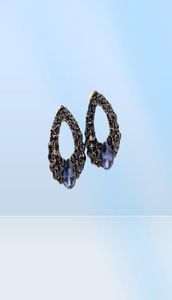 Boucles d'oreilles en forme de goutte d'eau à breloque créative pour femmes et filles, boucles d'oreilles en Zircon bleu marine, bijoux de fête de mariage 6396483