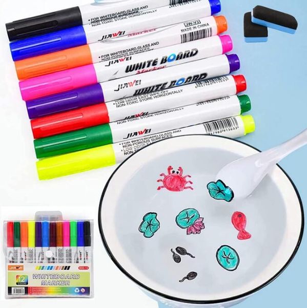 Enfants créatifs Montessori Early Education Toys Magical Water Painting Pen coloré Mark Pen Markers Floating Ink stylo Doodle Pens d'eau