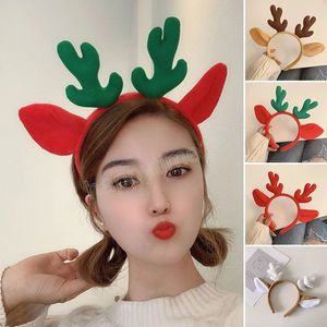 Creatief Kerstmis Antler Hair Hoop Hairspin Plush Headband Cartoon Cute Headwear Dames Nieuwjaar Party Festival Decor