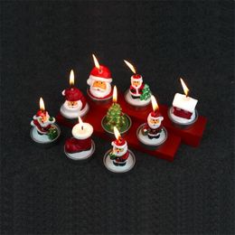 Creative Christmas Candles Christmas Hotel Restaurant Scene Layout Tafel Meubels Santa Claus Candle Christmas Decorations T9i00805