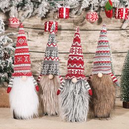 Creatieve kerstwijnfles Cover Wijnfles tas Gezichtsloze Doll Gnome Toppers ornamenten voor Home Kerstmis Nieuwjaar Dinertafel Decor